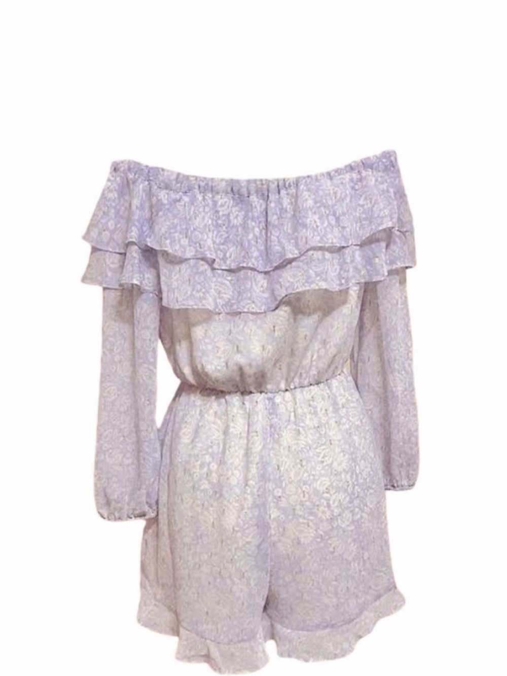 Express Off‑Shoulder Romper with Ruffles – XL - Picture 8 of 9